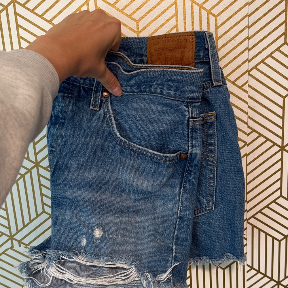 Levi's Blue Denim Cut-Off Shorts